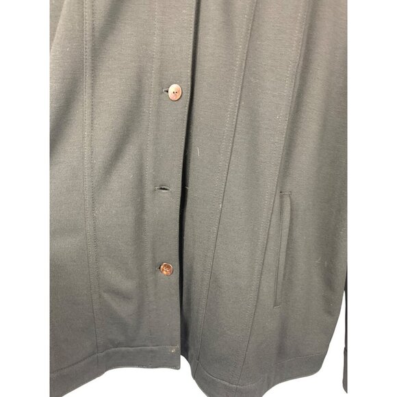 Chicos Womens Long Sleeve Button-Up Jacket Size 3 Black Rayon/Polyester Blend - Picture 4 of 5